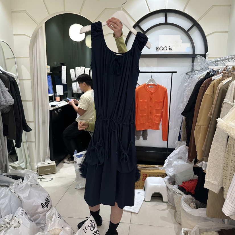 EGG IS東大門直郵女裝新款職業休閑推薦熱賣時尚連衣裙口袋EGG IS連衣裙圖色2