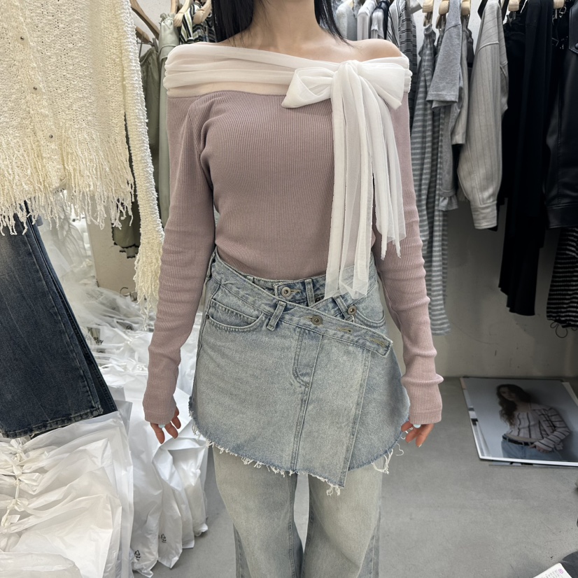 FOUNDATION韓國直郵女士新品推薦熱賣休閑人氣真品長袖T恤FOUNDATION長袖T恤圖色1