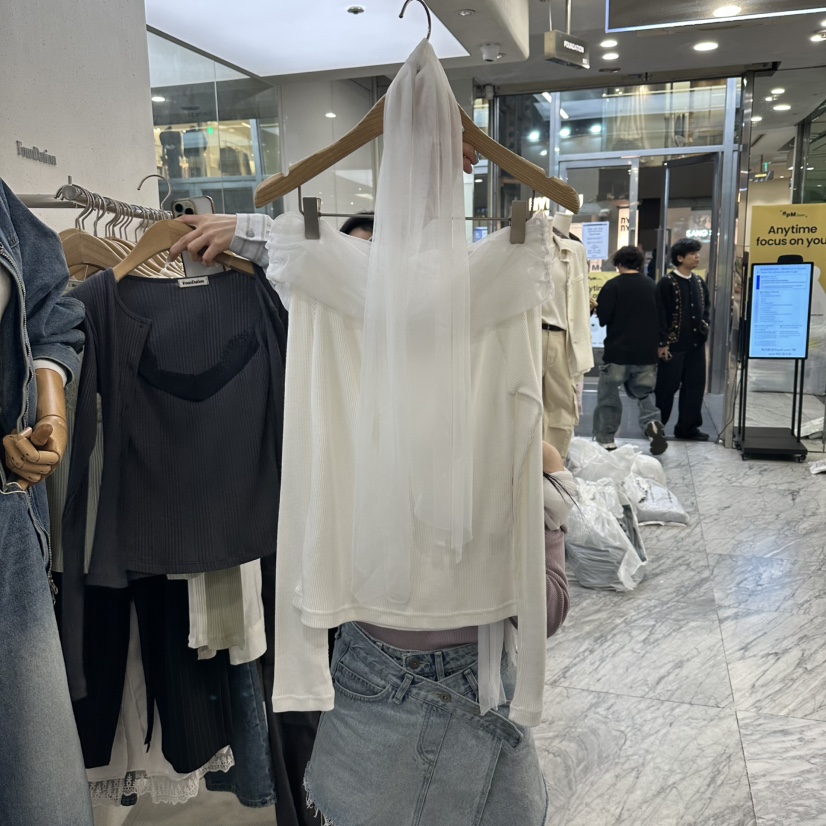 FOUNDATION韓國直郵女士新品推薦熱賣休閑人氣真品長袖T恤FOUNDATION長袖T恤圖色2