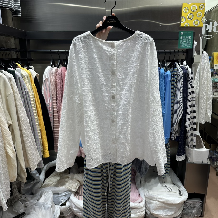 RUNWAY-런웨이韓國代購女裝新款熱賣真品休閑襯衫蕾絲衫RUNWAY襯衫/蕾絲衫圖色1