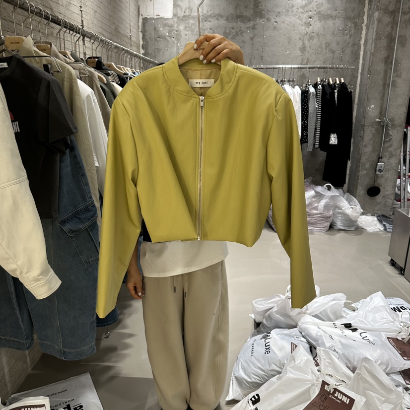 JUNI東大門直郵女裝新品職業時尚休閑熱賣推薦人氣夾克皮革my juni夾克圖色1