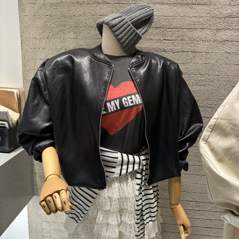 JUNI東大門直郵女裝新品職業時尚休閑熱賣推薦人氣夾克皮革my juni夾克圖色2