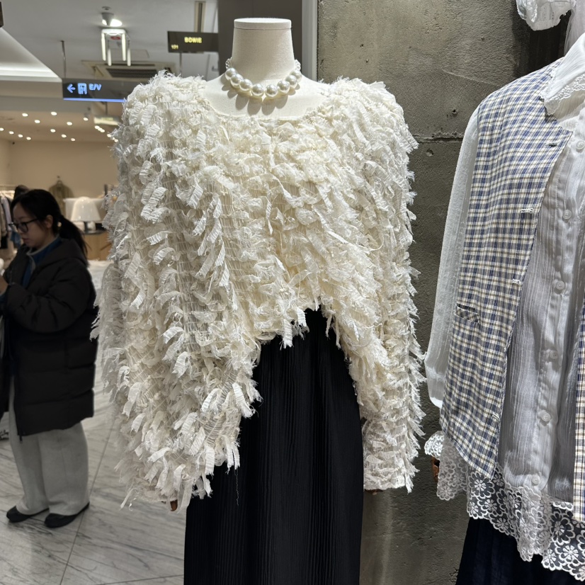 RUNWAY-런웨이韓國直郵女士新品熱賣推薦休閑針織衫流蘇RUNWAY針織衫圖色1