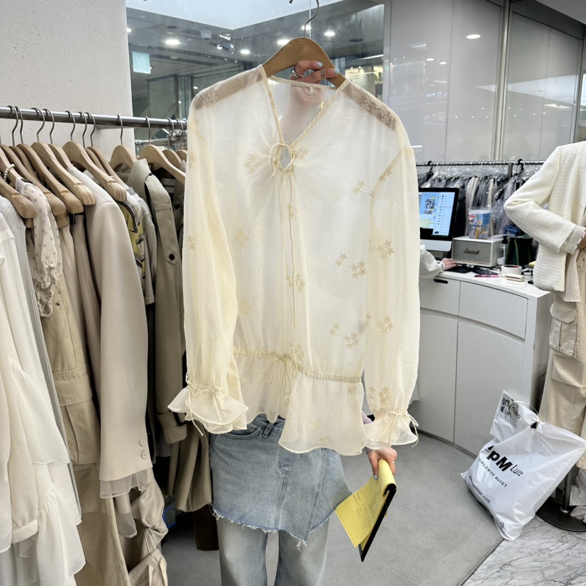 FOUNDATION東大門實拍女裝新品職業推薦26春夏襯衫蕾絲衫FOUNDATION襯衫/蕾絲衫圖色1