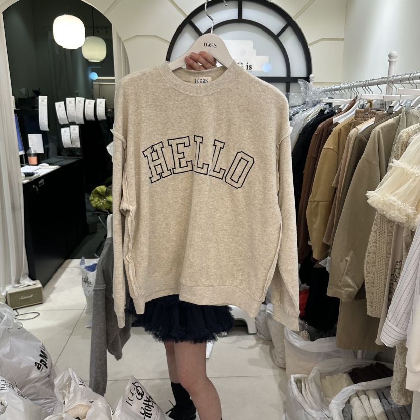 EGG IS東大門直郵女裝新款真品熱賣推薦人氣26春夏職業衛衣EGG IS衛衣圖色1