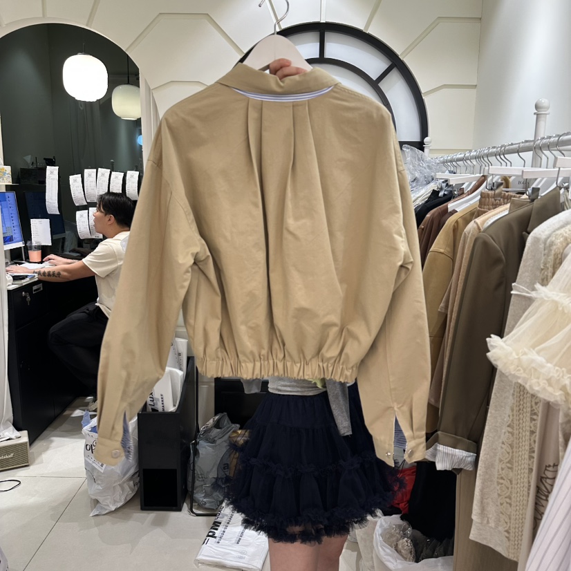 EGG IS東大門實拍女士新品休閑人氣時尚26春夏夾克兩面穿EGG IS夾克