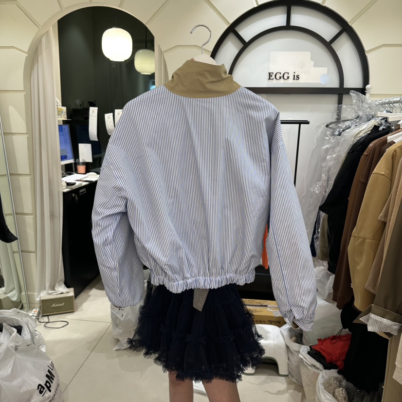 EGG IS東大門實拍女士新品休閑人氣時尚26春夏夾克兩面穿EGG IS夾克