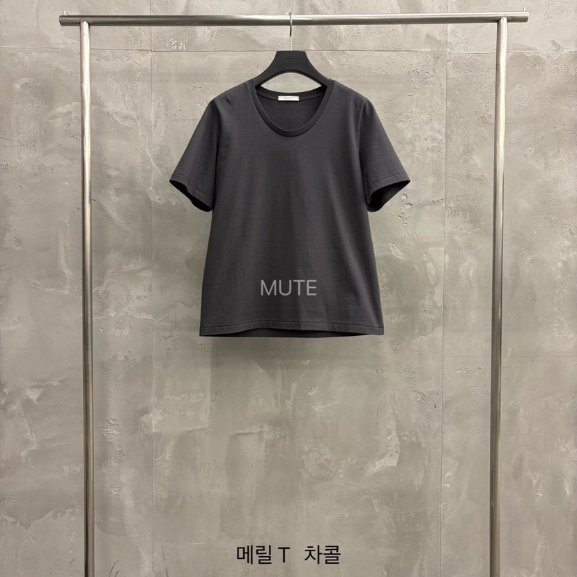 MUTE-P東大門直郵女裝新款職業真品休閑時尚人氣26春夏T恤MUTET恤圖色6墨色