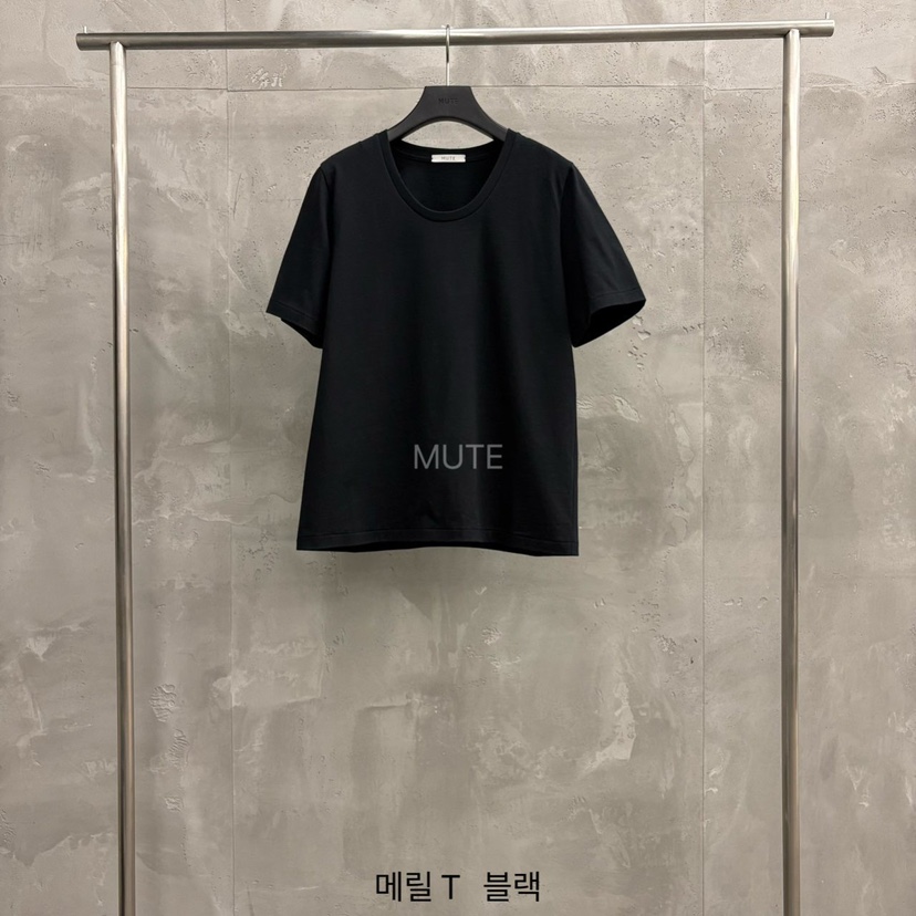MUTE-P東大門直郵女裝新款職業真品休閑時尚人氣26春夏T恤MUTET恤圖色7黑色