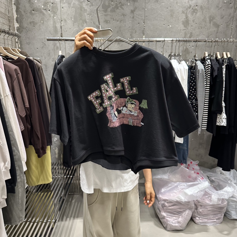 JUNI東大門直郵女裝新款真品26春夏人氣休閑職業熱賣推薦T恤my juniT恤圖色2