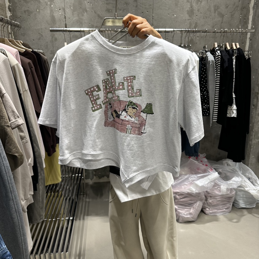 JUNI東大門直郵女裝新款真品26春夏人氣休閑職業熱賣推薦T恤my juniT恤圖色4