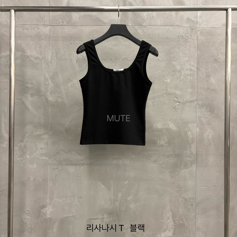 MUTE-P韓國代購女裝新款時尚推薦26春夏職業真品吊帶背心MUTE吊帶/背心圖色4黑色
