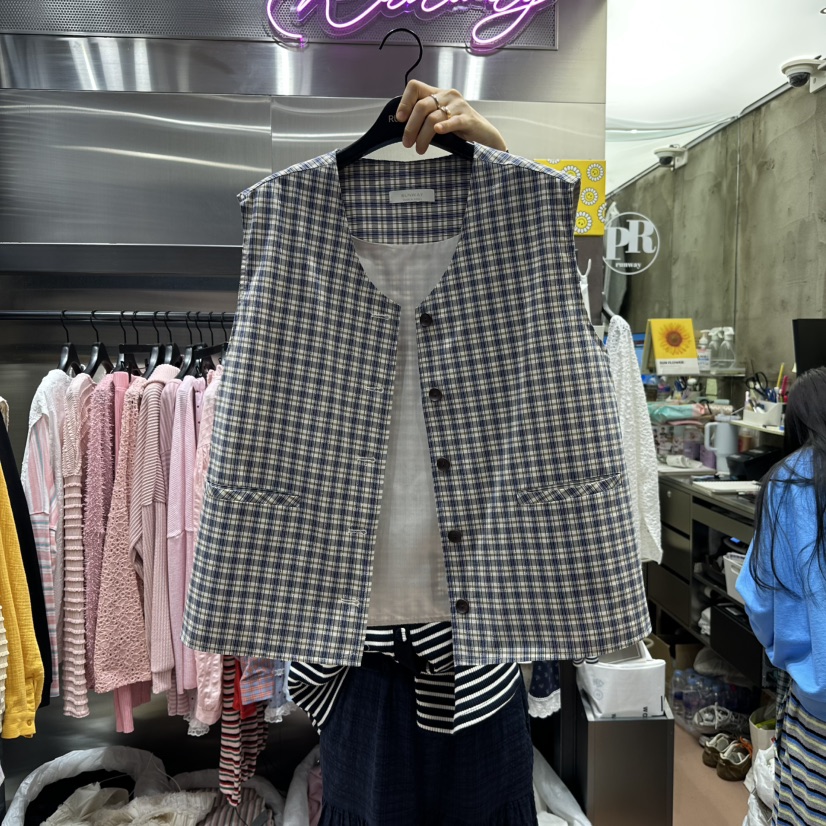 RUNWAY-런웨이韓國代購女裝新款人氣休閑職業馬甲不含內搭RUNWAY馬甲圖色1