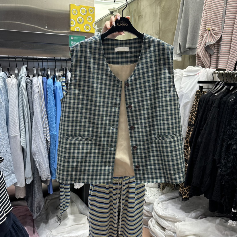 RUNWAY-런웨이韓國代購女裝新款人氣休閑職業馬甲不含內搭RUNWAY馬甲圖色3