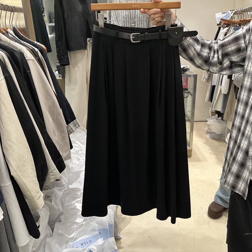 MELO韓國直郵女士新品職業時尚真品熱賣推薦長裙不含腰帶MELO長裙圖色2