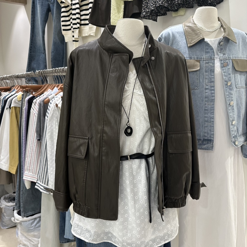 MELO東大門直郵女裝新品人氣推薦真品熱賣26春夏夾克皮革MELO夾克圖色1