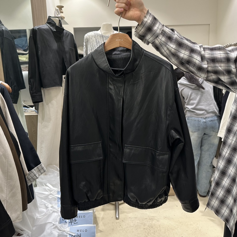 MELO東大門直郵女裝新品人氣推薦真品熱賣26春夏夾克皮革MELO夾克圖色2