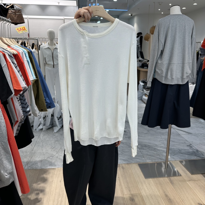 REVE-L東大門代購女裝新品真品26春夏熱賣休閑時尚長袖T恤REVE-L長袖T恤圖色1