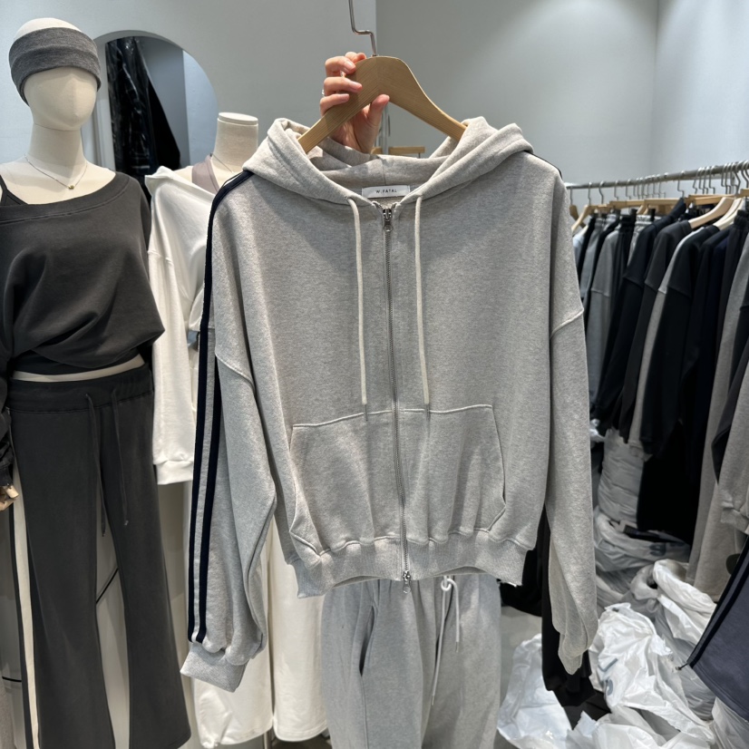 W.FATAL韓國直郵女裝新品推薦26春夏真品夾克連帽拉鏈衫W.FATAL夾克圖色1