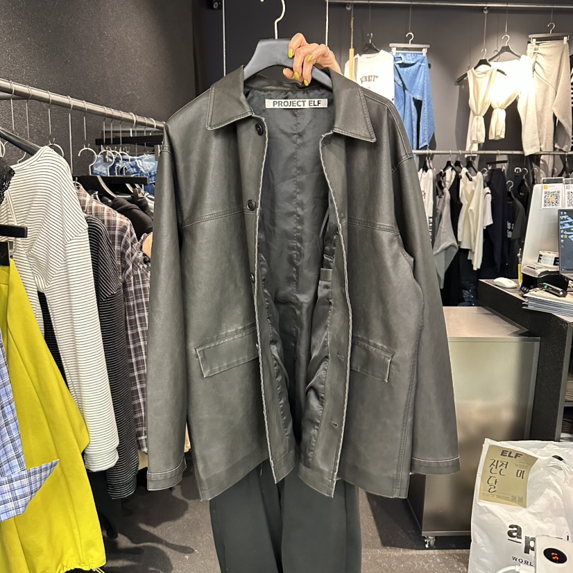 ELF-L東大門直郵女士新款人氣推薦26春夏休閑夾克水洗復古PROJECT ELF/ELF-L夾克圖色1