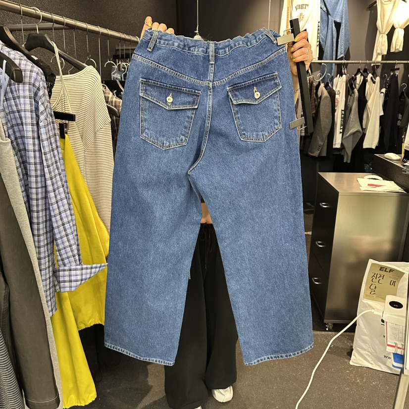 ELF-L東大門代購女裝新品職業推薦休閑熱賣時尚牛仔褲口袋PROJECT ELF/ELF-L牛仔褲