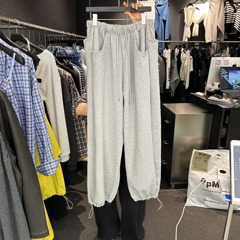 ELF-L韓國代購女士新品人氣熱賣26春夏時尚真品休閑褲口袋PROJECT ELF/ELF-L休閑褲圖色1