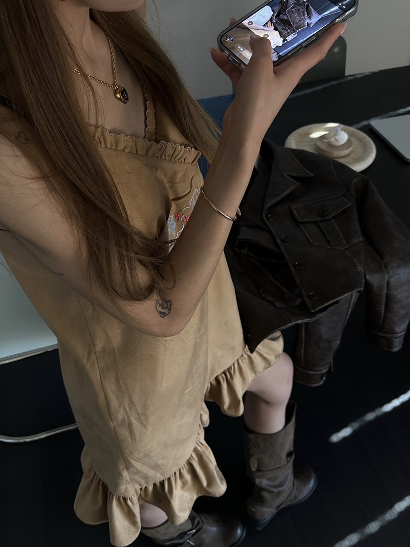 ZEROZERO東大門直郵女裝新品時尚真品休閑熱賣連衣裙麂皮ZEROZERO連衣裙