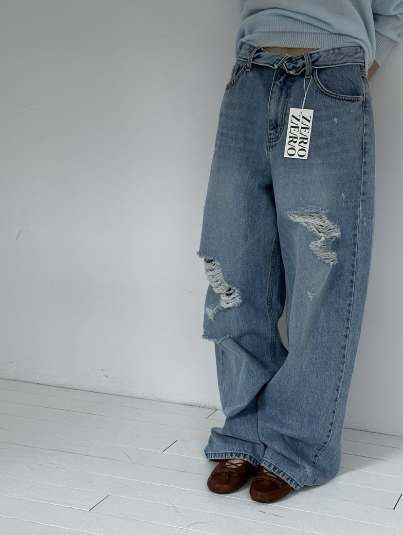 ZEROZERO東大門實拍女士新款休閑熱賣26春夏人氣職業牛仔褲ZEROZERO牛仔褲