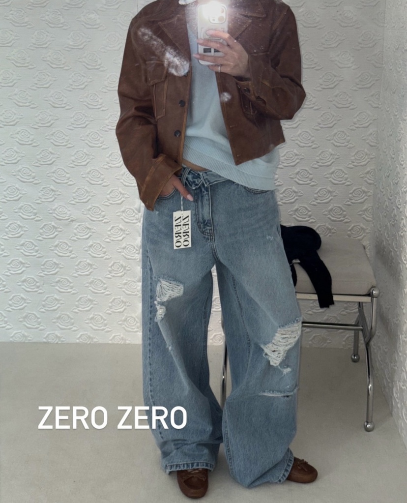 ZEROZERO東大門實拍女士新款休閑熱賣26春夏人氣職業牛仔褲ZEROZERO牛仔褲