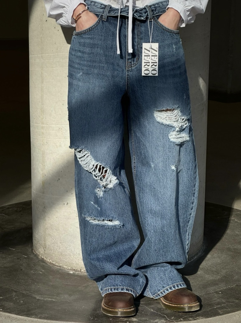 ZEROZERO東大門實拍女士新款休閑熱賣26春夏人氣職業牛仔褲ZEROZERO牛仔褲