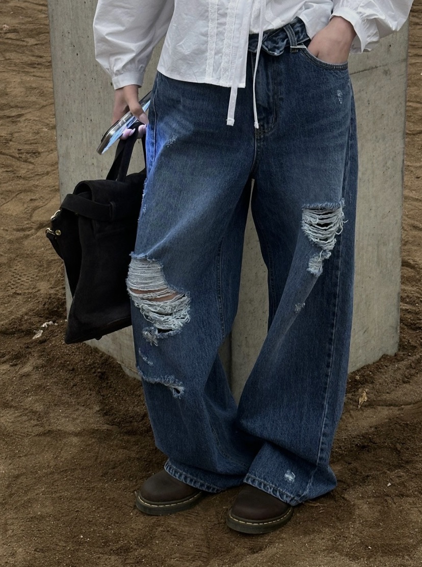 ZEROZERO東大門實拍女士新款休閑熱賣26春夏人氣職業牛仔褲ZEROZERO牛仔褲圖色2