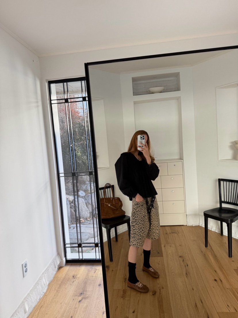 ZEROZERO東大門實拍女裝新品真品熱賣職業短褲不含腰帶豹紋ZEROZERO短褲