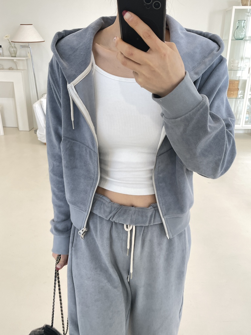 EDITION-P韓國代購女裝新品推薦真品夾克連帽拉鏈衫毛圈布EDITION/CHAHEE夾克