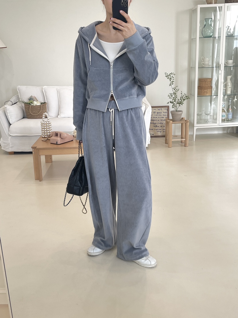 EDITION-P韓國代購女裝新品推薦真品夾克連帽拉鏈衫毛圈布EDITION/CHAHEE夾克