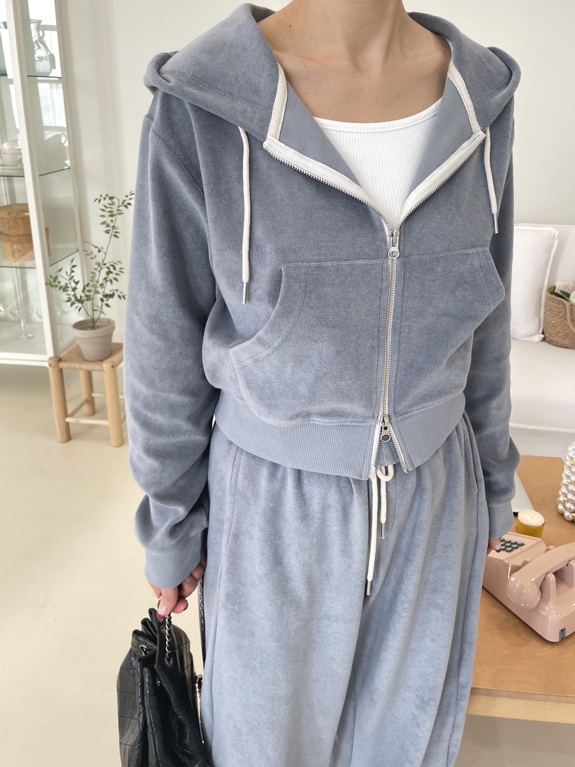 EDITION-P韓國代購女裝新品推薦真品夾克連帽拉鏈衫毛圈布EDITION/CHAHEE夾克