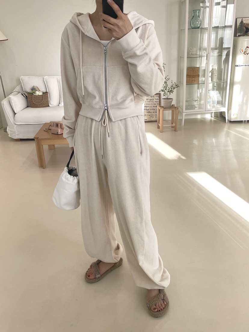 EDITION-P韓國代購女裝新品推薦真品夾克連帽拉鏈衫毛圈布EDITION/CHAHEE夾克