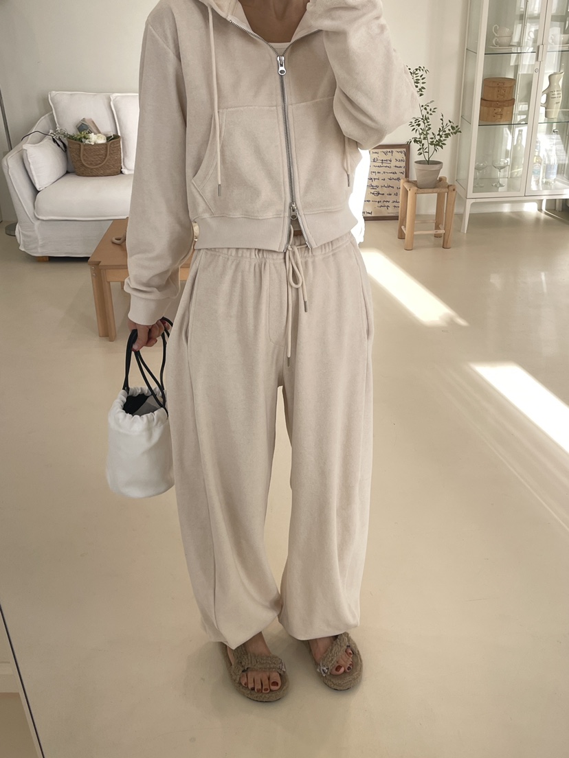 EDITION-P韓國代購女裝新品推薦真品夾克連帽拉鏈衫毛圈布EDITION/CHAHEE夾克