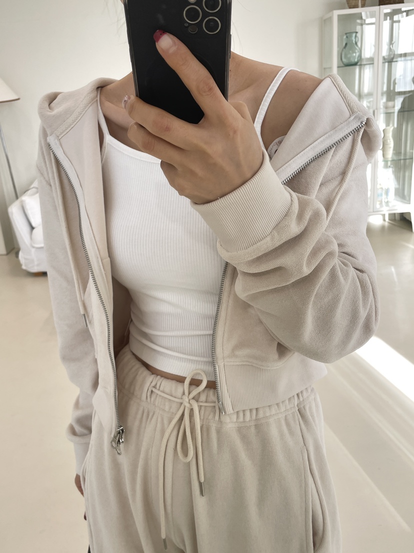 EDITION-P韓國代購女裝新品推薦真品夾克連帽拉鏈衫毛圈布EDITION/CHAHEE夾克