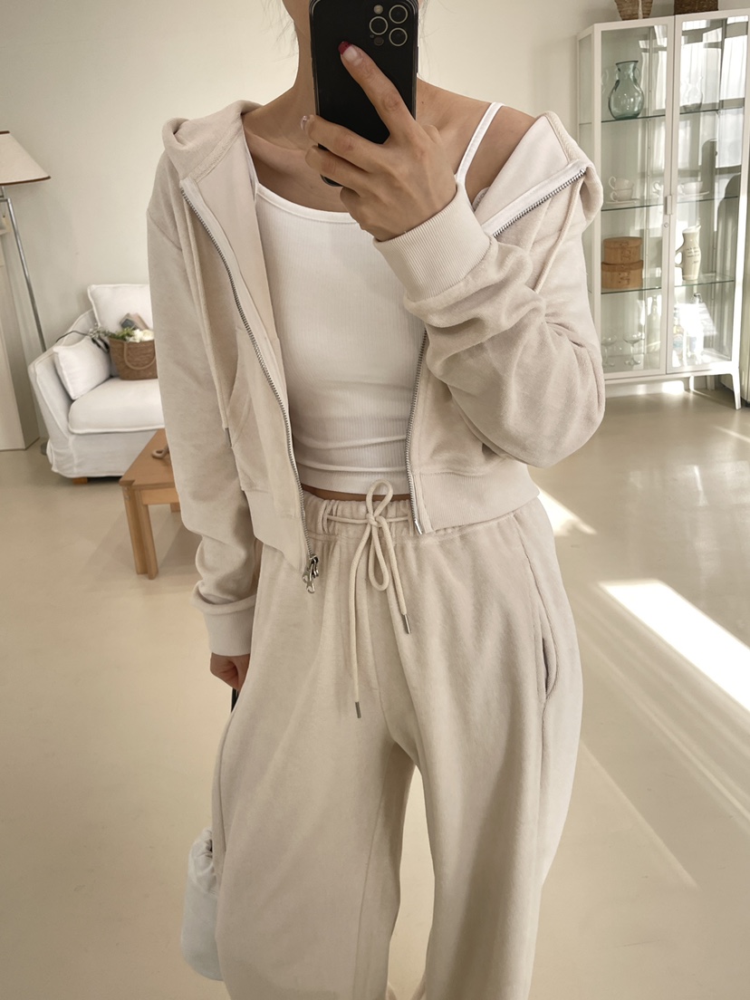 EDITION-P韓國代購女裝新品推薦真品夾克連帽拉鏈衫毛圈布EDITION/CHAHEE夾克