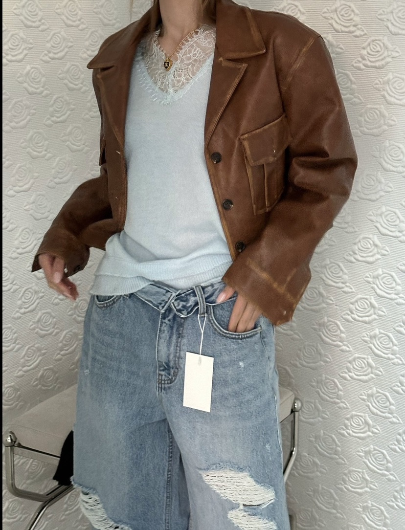 ZEROZERO東大門直郵女士新品熱賣26春夏休閑針織衫V領蕾絲ZEROZERO針織衫