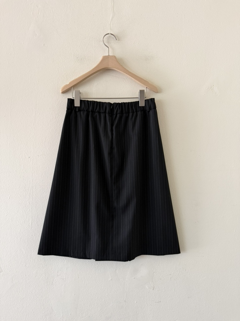 MENG韓國代購女裝新款職業真品熱賣半身裙中短裙褶裥條紋MENG半身裙/中短裙