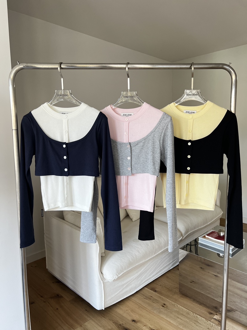 ZEROZERO韓國直郵女裝新品26春夏休閑熱賣真品時尚長袖T恤ZEROZERO長袖T恤