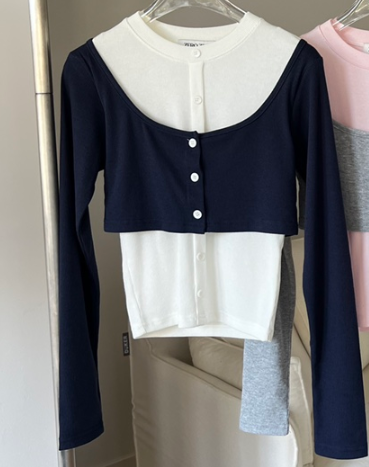 ZEROZERO韓國直郵女裝新品26春夏休閑熱賣真品時尚長袖T恤ZEROZERO長袖T恤圖色1