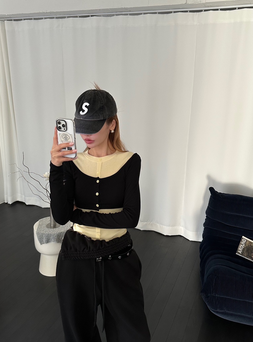 ZEROZERO韓國直郵女裝新品26春夏休閑熱賣真品時尚長袖T恤ZEROZERO長袖T恤圖色3