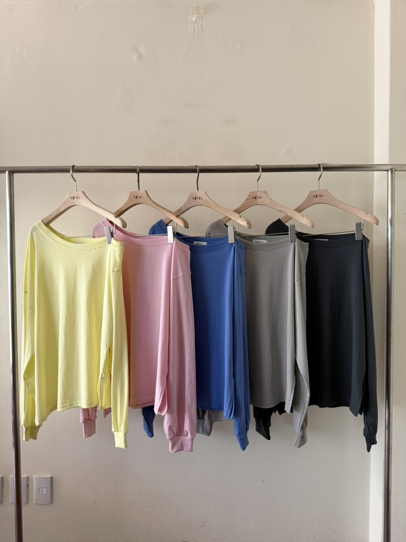 MENG東大門直郵女裝新款真品職業休閑26春夏人氣推薦長袖T恤MENG長袖T恤