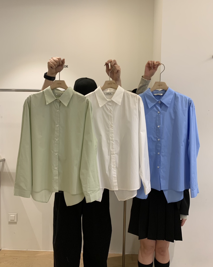 JUEDE韓國代購女士新品時尚襯衫蕾絲衫JUEDE襯衫/蕾絲衫