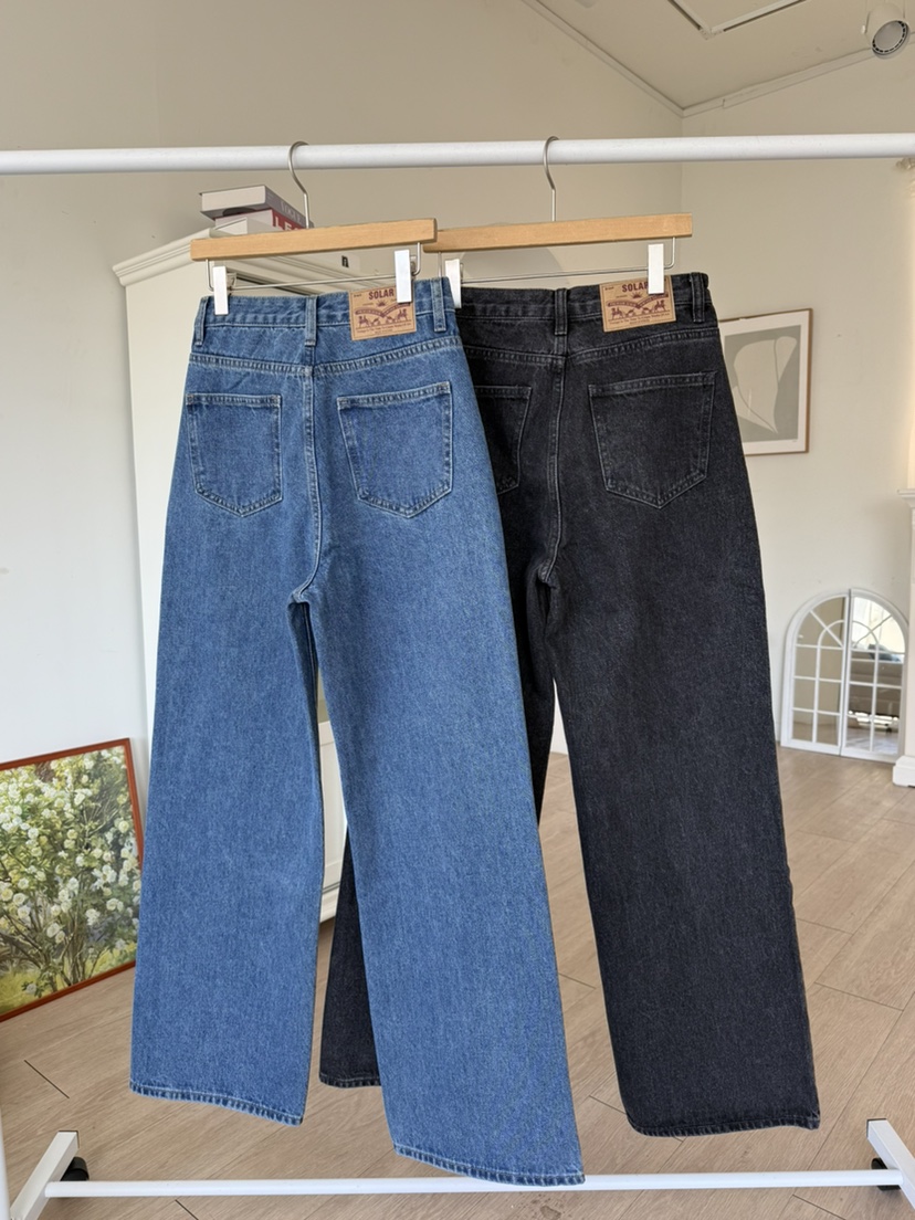SOLAR東大門實拍女裝新品26春夏人氣真品休閑熱賣職業牛仔褲SOLAR牛仔褲