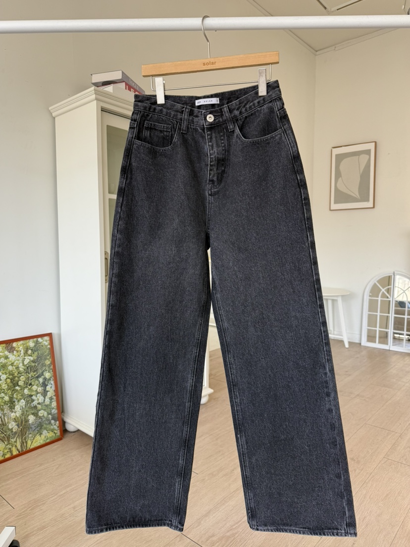 SOLAR東大門實拍女裝新品26春夏人氣真品休閑熱賣職業牛仔褲SOLAR牛仔褲圖色2