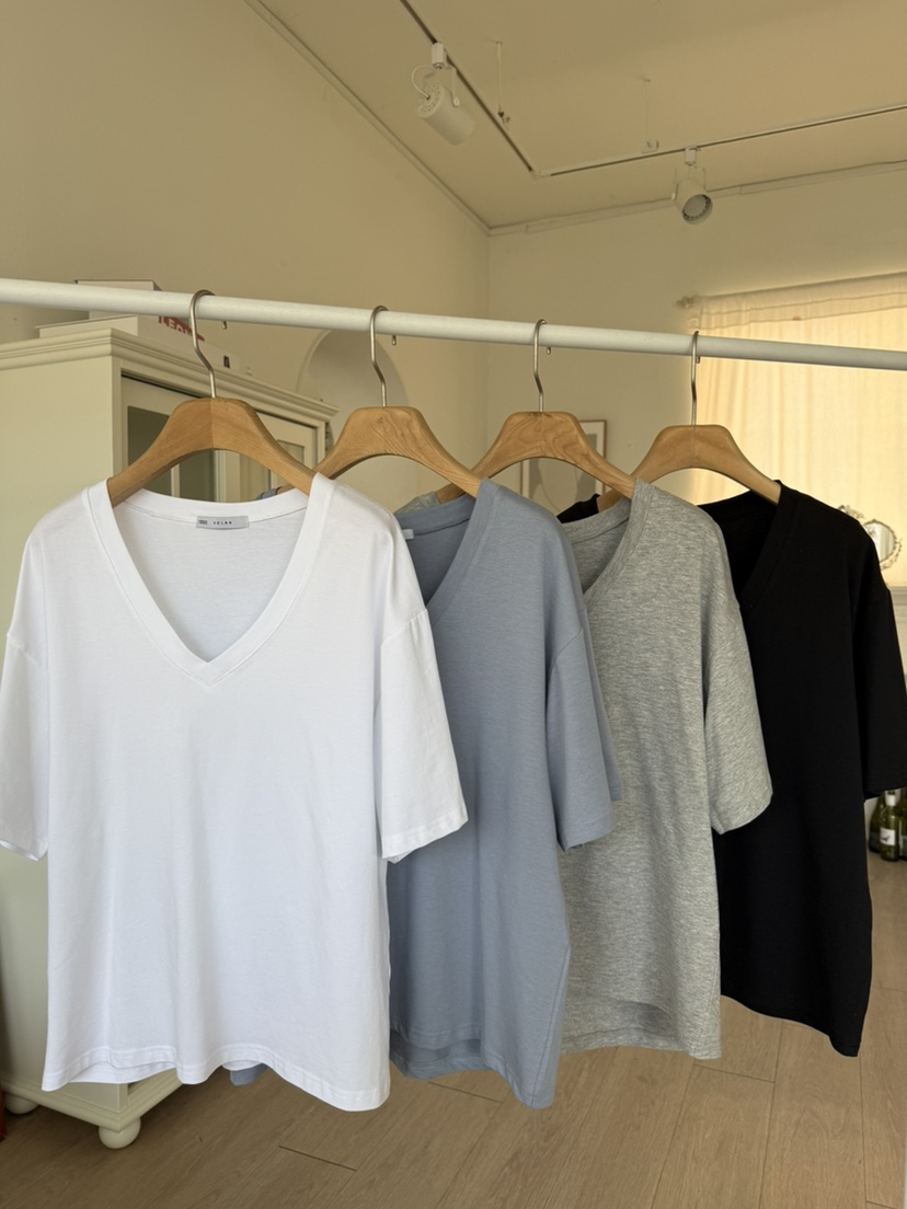 SOLAR東大門實拍女士新品真品熱賣26春夏休閑人氣時尚T恤V領SOLART恤