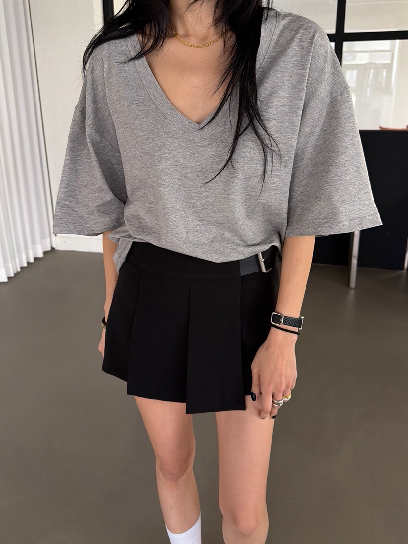 SOLAR東大門實拍女士新品真品熱賣26春夏休閑人氣時尚T恤V領SOLART恤